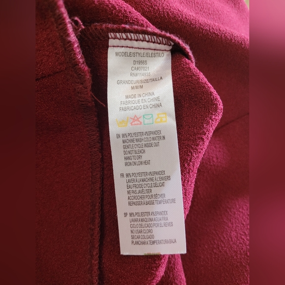 RD Style Medium Wine Red Midi Dress with Short Sleeves - Picture 5 of 6